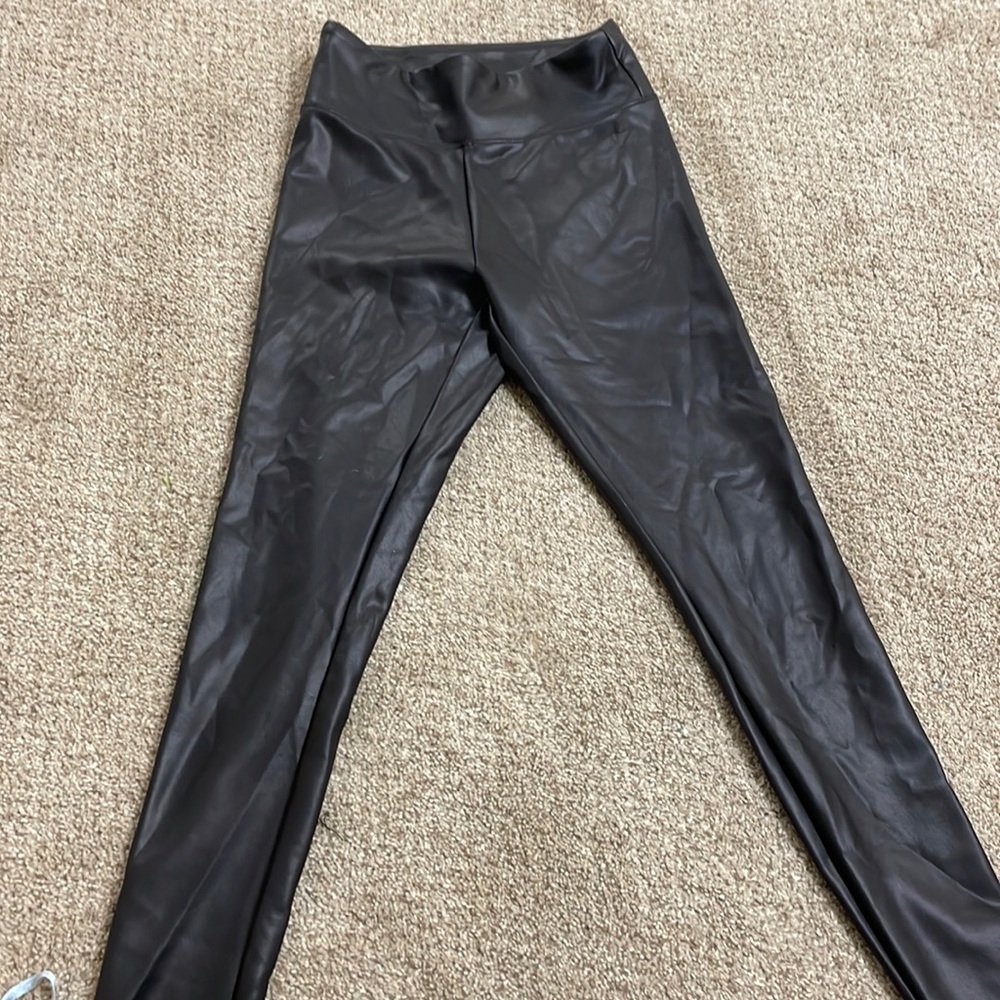 Express Small Pleather Legging Pants Black